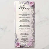 Pink Floral Frame Menu (Voorkant)