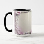 Pink Floral Frame Mug Mok (Links)