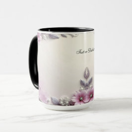 Pink Floral Frame Mug Mok