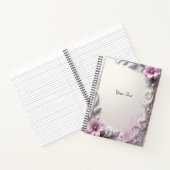 Pink Floral Frame Notebook Notitieboek (Binnen)