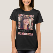 Pink Floral Funeral Memorial Foto T-shirt (Voorkant)