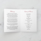 Pink Floral Funeral Order of Service Photo Program Programma (Binnen)