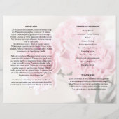 pink Floral Funeral Programme sjabloon (Achterkant)