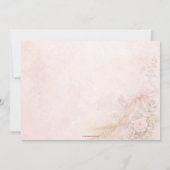 Pink Floral Garden Bow Baptism Christening Photo Kaart (Achterkant)