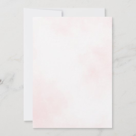 Pink Floral Garden Fairy First Birthday Kaart (Achterkant)