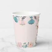 Pink Floral Garden Horse Girl Birthday Papieren Bekers (Rechts)