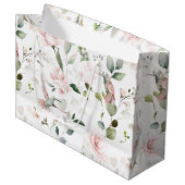 Pink Floral Garden Hummingbird Large Gift Bag Groot Cadeauzakje (Voorkant Gekanteld)