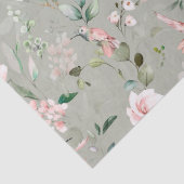 Pink Floral Garden Hummingbird Tissuepapier (Detail)