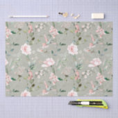 Pink Floral Garden Hummingbird Tissuepapier (Craft)