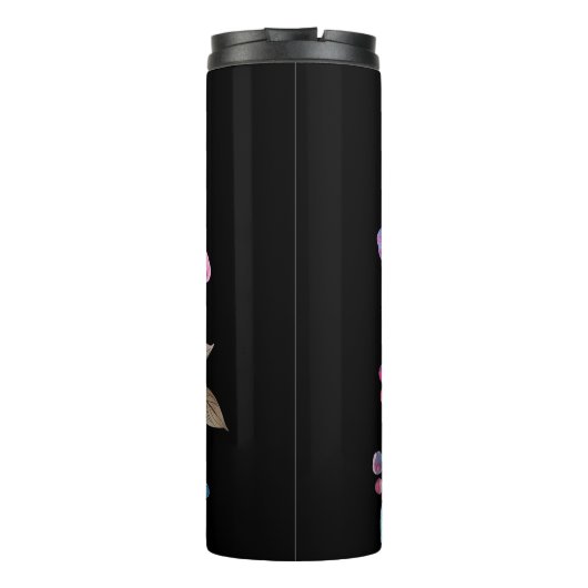 Pink Floral Garden Thermosbeker (Achterkant)