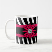 Pink Floral Gem en Zebra Pattern Koffiemok (Links)
