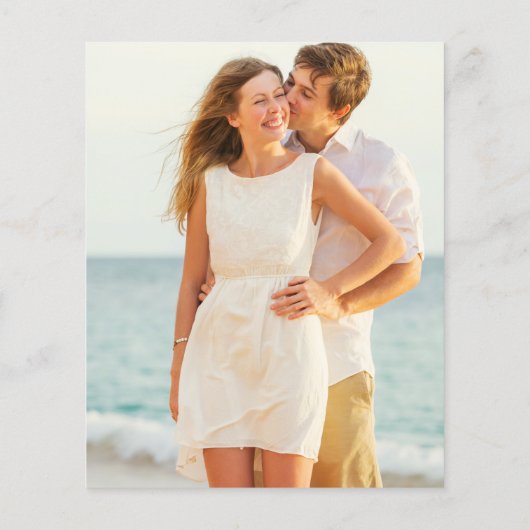 Pink Floral Geometric Photo Save the Date (Achterkant)