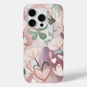 Pink Floral Girly Case-Mate iPhone Case (Achterkant)