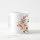 Pink Floral Gold Best Great Grandma Ever Co Koffiemok (Voorkant links)