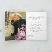 Pink Floral Gold Clock Belated Birthday Card Kaart (Binnen)