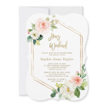 Pink Floral Gold Lijst Hens Bachelorette Weekend