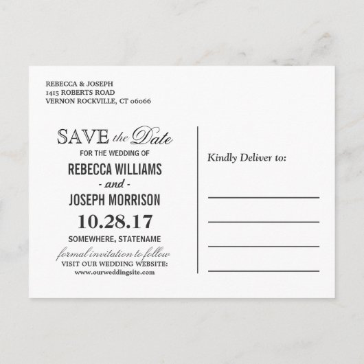 Pink Floral Gold Royal Navy Blue - Save the Date Aankondigingskaart (Achterkant)