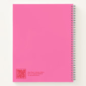 Pink Floral Gradient Spiral Notebook Notitieboek (Achterkant)