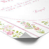 Pink Floral Grandmillennial Flower Bar Poster (Hoek)