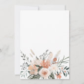 Pink Floral Greenery 50th Birthday Invitation Kaart (Achterkant)