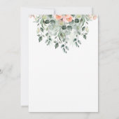 Pink Floral Greenery Balloon Girls Birthday Kaart (Achterkant)