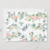 Pink Floral Greenery Cute Kangaroo Birthday Girl  Bedankkaart (Achterkant)