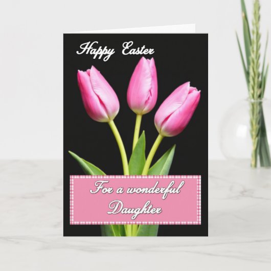 Pink Floral Greeting Card Kaart (Voorkant)