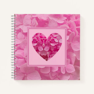 Pink Floral Heart Journal Notitieboek