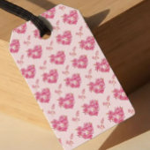 Pink Floral Hearts Pattern Cadeaulabel
