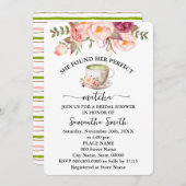 Pink Floral heeft haar perfecte matcha Vrijgezelle Kaart (Voorkant / Achterkant)