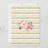 Pink Floral heeft haar perfecte matcha Vrijgezelle Kaart (Achterkant)