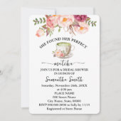 Pink Floral heeft haar perfecte matcha Vrijgezelle Kaart (Voorkant)