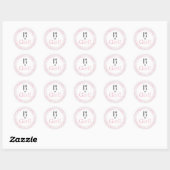  PInk Floral Het is een meisje Baby shower Ronde Sticker (Vel)