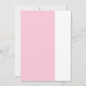 Pink Floral Het is een Meisje Baby shower Uitnodig Kaart (Achterkant)