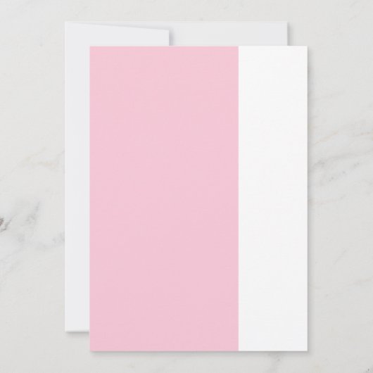 Pink Floral Het is een Meisje Baby shower Uitnodig Kaart (Achterkant)