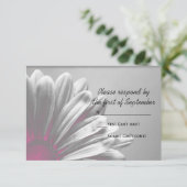 Pink Floral Highlight Bindende RSVP Response Kaart (Staand voorkant)