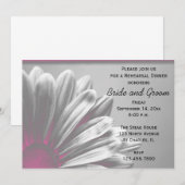 Pink Floral Highlight Wedding Rehearsal Dinner Kaart (Voorkant / Achterkant)