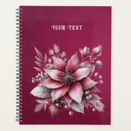 Pink Floral Holiday Planner