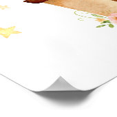 Pink Floral Hot Air Ballon Cute Beer Adventure Poster (Hoek)