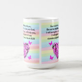  PINK FLORAL ISAIAH 41:10 ONTWERP KOFFIEMOK (Center)