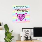  PINK FLORAL ISAIAH 41:10 ONTWERP POSTER (Thuiskantoor)
