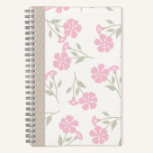 Pink Floral Journal – Pretty Flower Notebook Notitieboek (Voorkant)