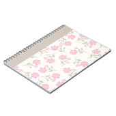 Pink Floral Journal – Pretty Flower Notebook Notitieboek (Linkerzijde)