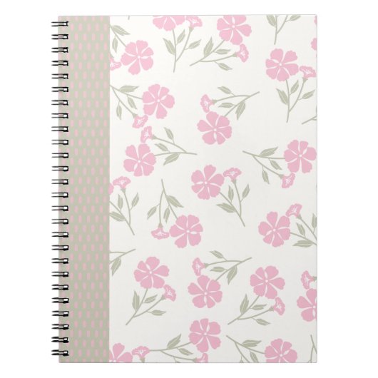 Pink Floral Journal – Pretty Flower Notebook Notitieboek (Voorkant)