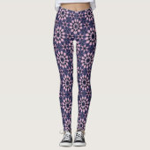 Pink Floral Kaleidoscope Pattern Leggings (Voorkant)