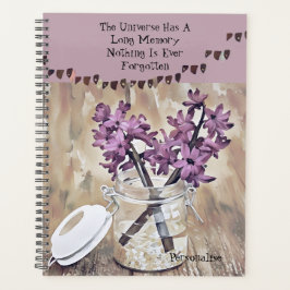 Pink Floral Kilner Jar Motivatie Quote Journal Planner