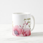 PInk Floral Koffiemok (Voorkant rechts)