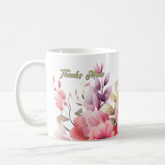 PInk Floral Koffiemok (Links)