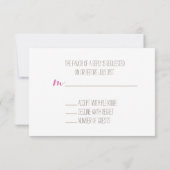 Pink Floral Lantern Tree Wedding R.S.V.P. RSVP Kaartje (Achterkant)