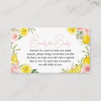 Pink Floral Lemon Baby shower Boeken voor Baby